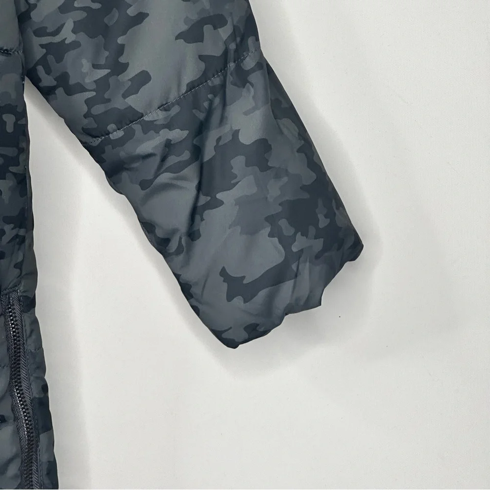 Dex Jacket Camo Junior Hooded Puffer Coat Reversible - Picture 5 of 13